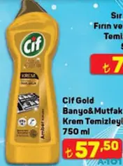 CİF GOLD BANYO & MUTFAK KREM TEMİZLEYİCİ 750 ML
